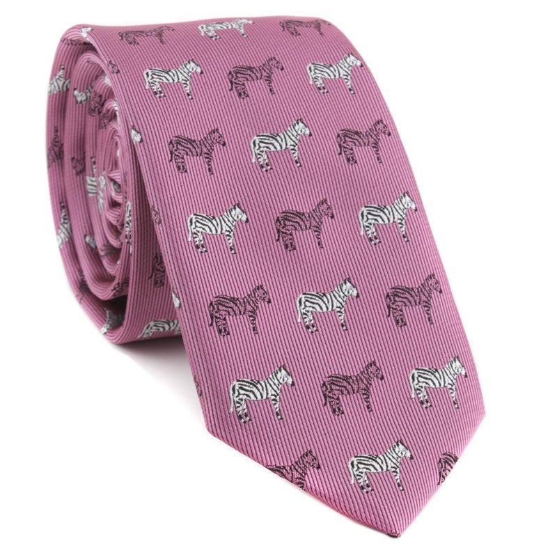 Secdtie Skinny Novelty neckties For Men Pink Graduation Silk Meeting Business Ties Textured Super Slim Tie for Dad - Image 1